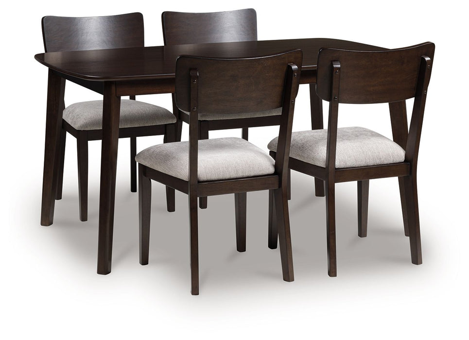 Mallenette - Merlot - Dining Room Table Set (Set of 5)