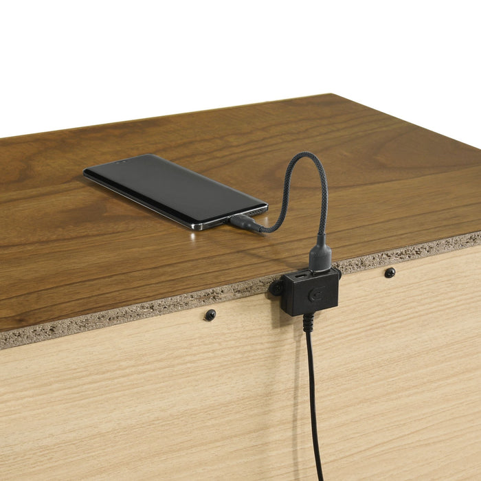 Harmony - 2-Drawer Nightstand With USB - Walnut