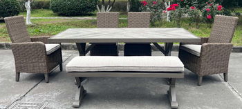 Laguna Heights - Beige - Bench With Cushion
