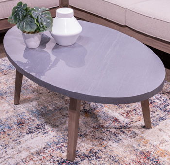 Harmony Headlands - Natural / Gray - Oval Cocktail Table