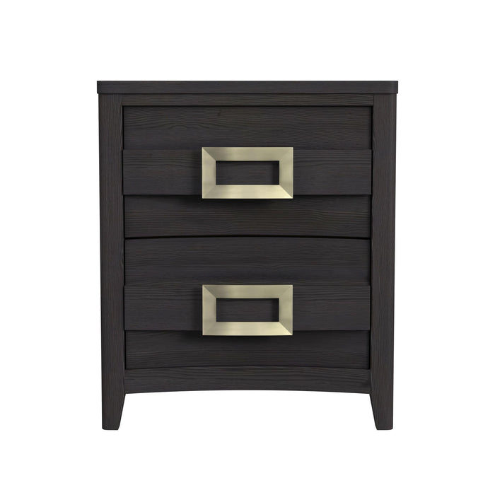 Tobias - 2-Drawer Nightstand With USB - Black