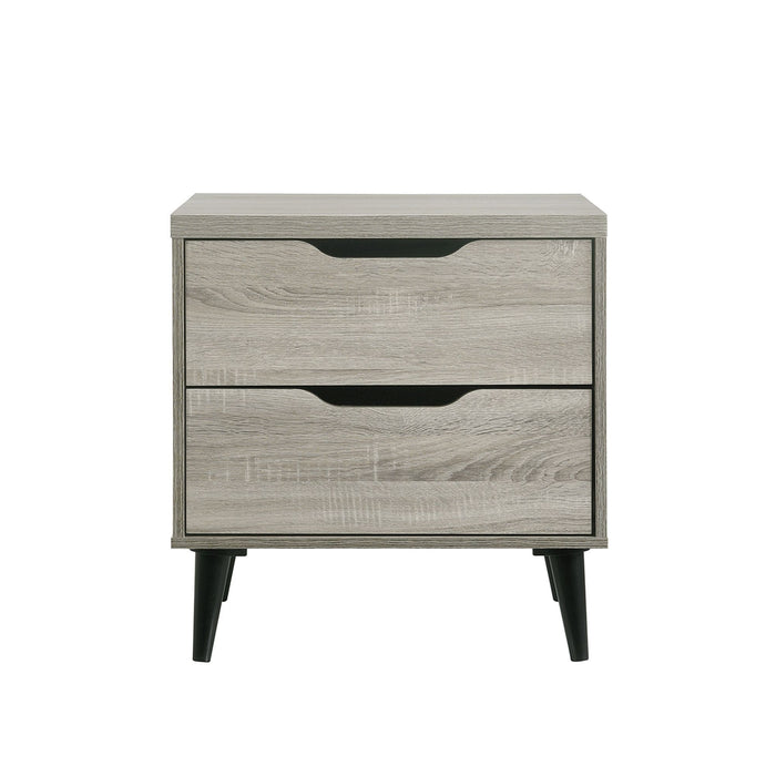 Ernesto - 2-Drawer Nightstand (3A Packing) - Gray