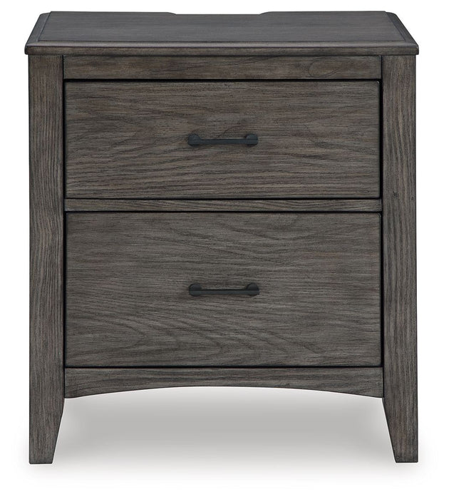 Montillan - Two Drawer Night Stand - Grayish Brown