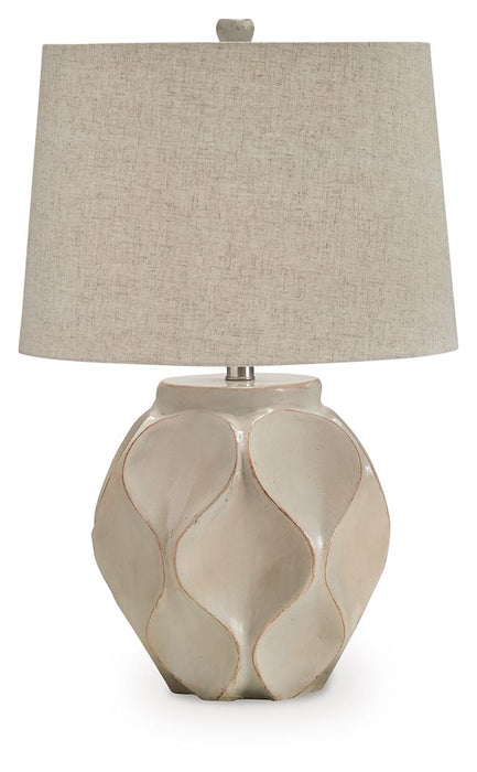 Edselham - Distressed Cream - Paper Table Lamp