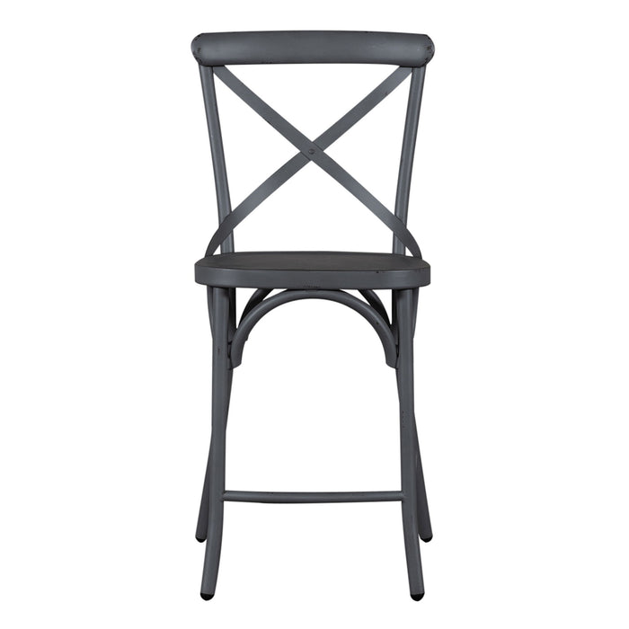 Vintage Series - X Back Counter Chair - Gray