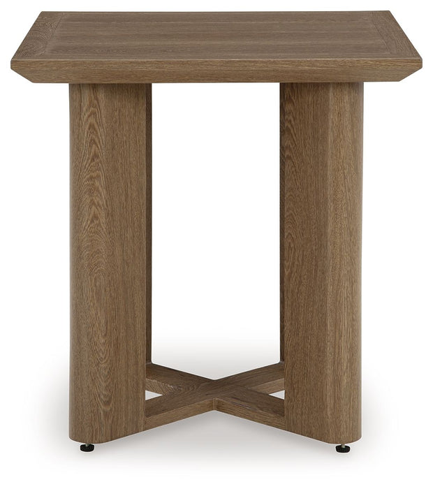 Serene Bay - Square End Table - Dark Brown