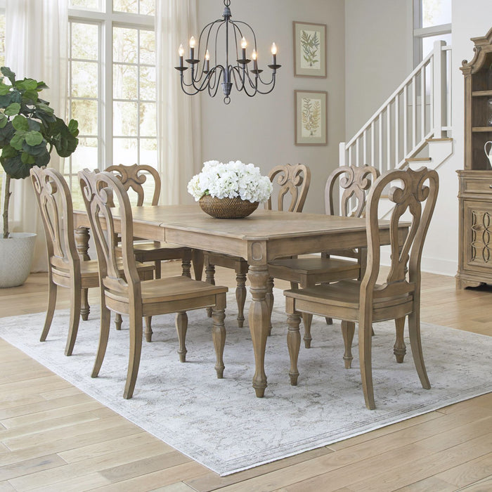 Magnolia Manor - Pedestal Table Set With Upholstered Chairs