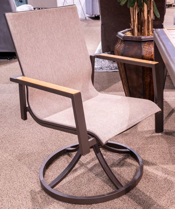 Carmel Highlands - Dark Brown - Sling Swivel Chair (Set of 2)