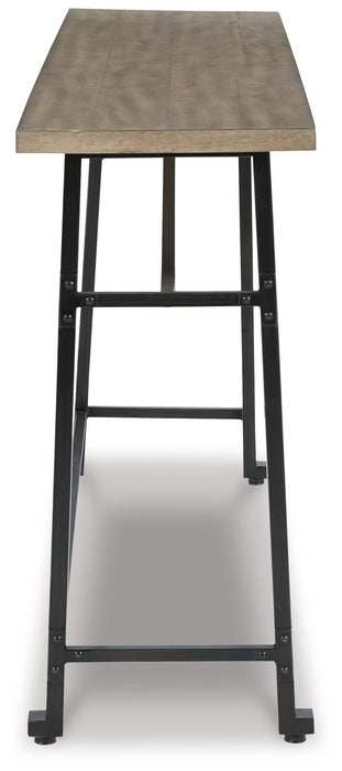 Lesterton - Long Counter Table - Light Brown / Black