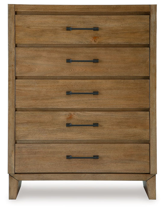 Sherbana - Five Drawer Chest - Light Brown