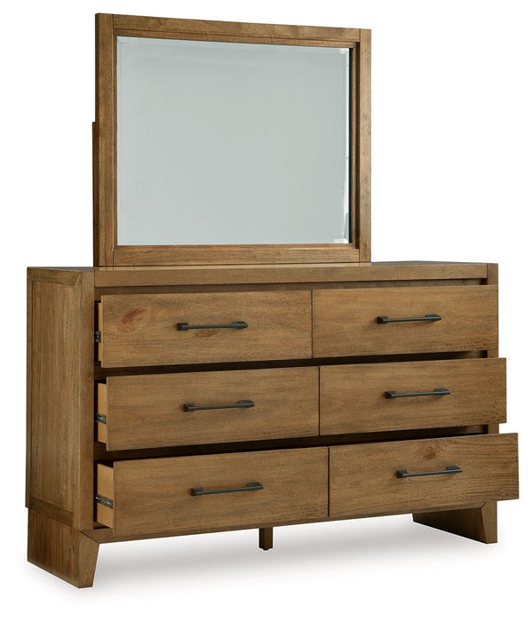 Sherbana - Dresser And Mirror - Light Brown