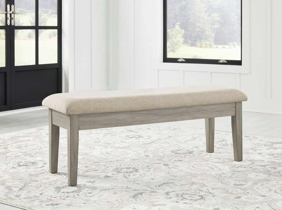 Parellen - Upholstered Storage Bench - Beige / Gray