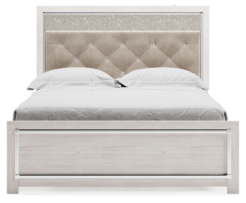 Altyra - Queen Panel Bed With Roll Slats - White