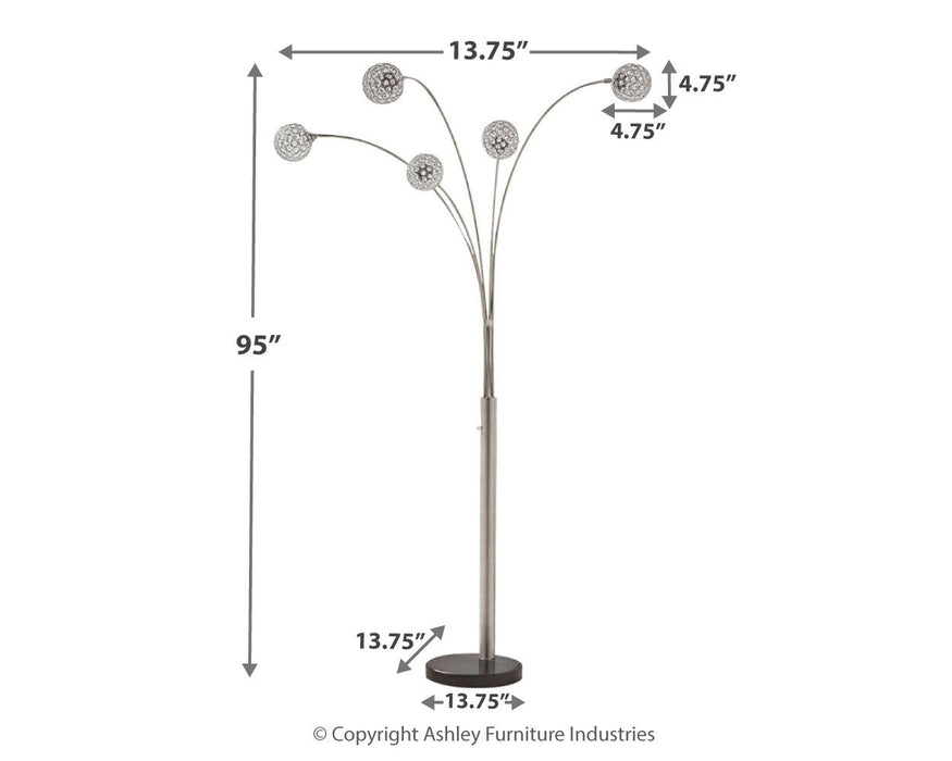 Winter - Metal Arc Lamp  - Silver Finish