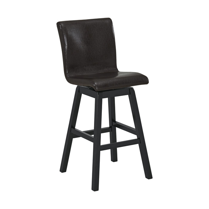 Rylan - PU Swivel Barstool (Set of 2) - Dark Espresso