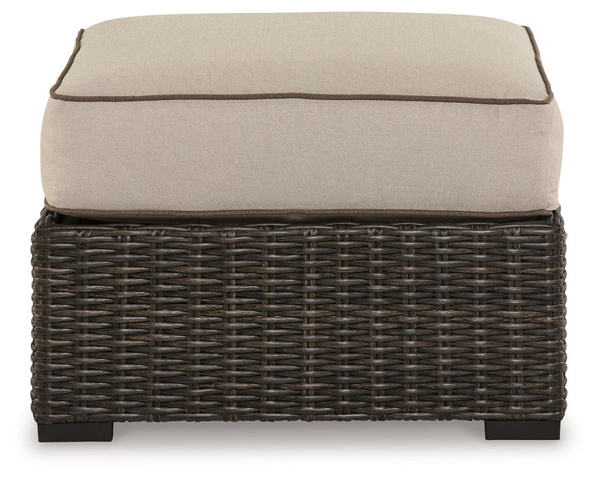 Coastline Bay - Ottoman With Cushion - Brown