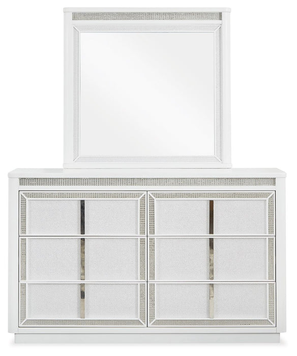 Chalanna - Dresser And Mirror - White