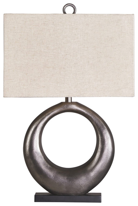 Saria - Metal Table Lamp - Antique Silver Finish