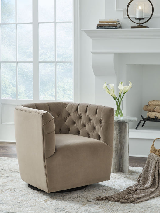 Hayesler - Swivel Accent Chair - Cocoa