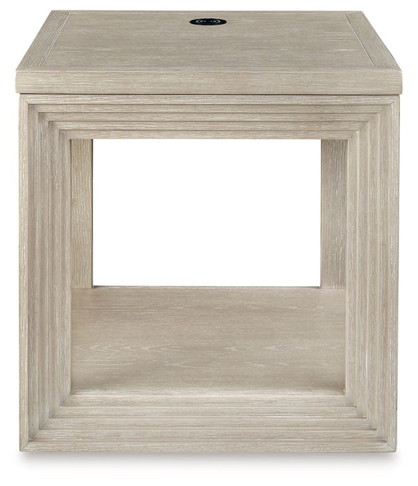 Marxhart - Square End Table - Bisque