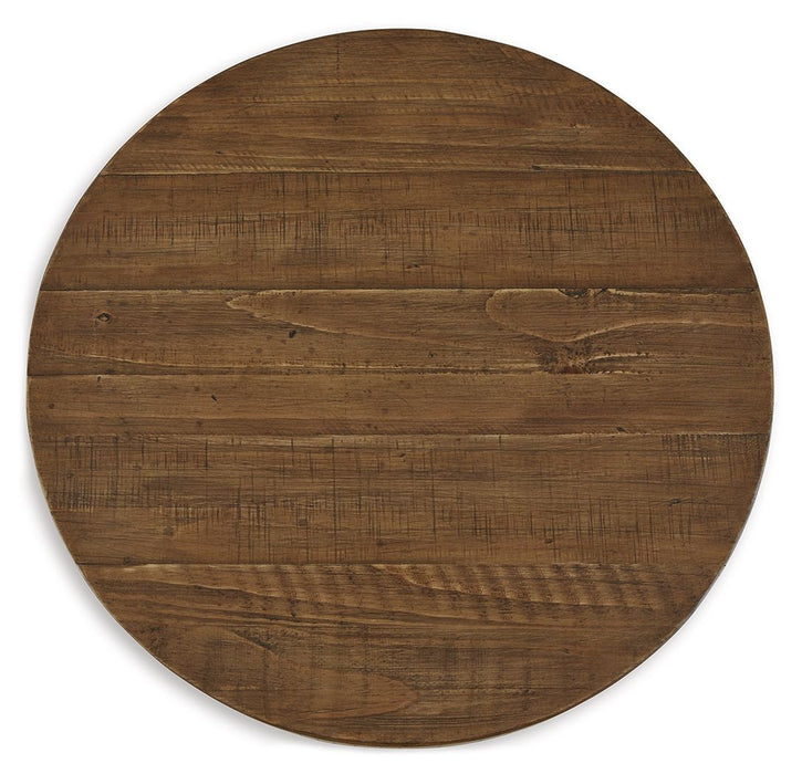 Mackifeld - Round End Table - Warm Brown