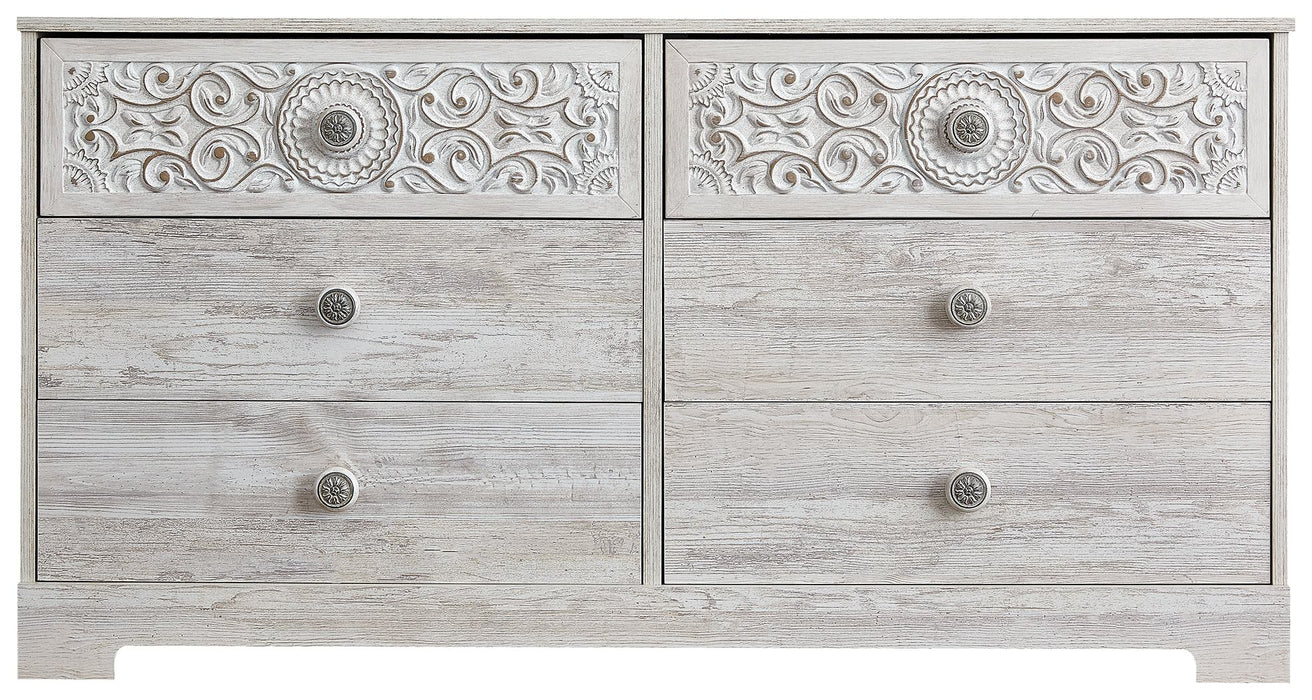 Paxberry - Six Drawer Dresser - Weatherworn - Whitewash