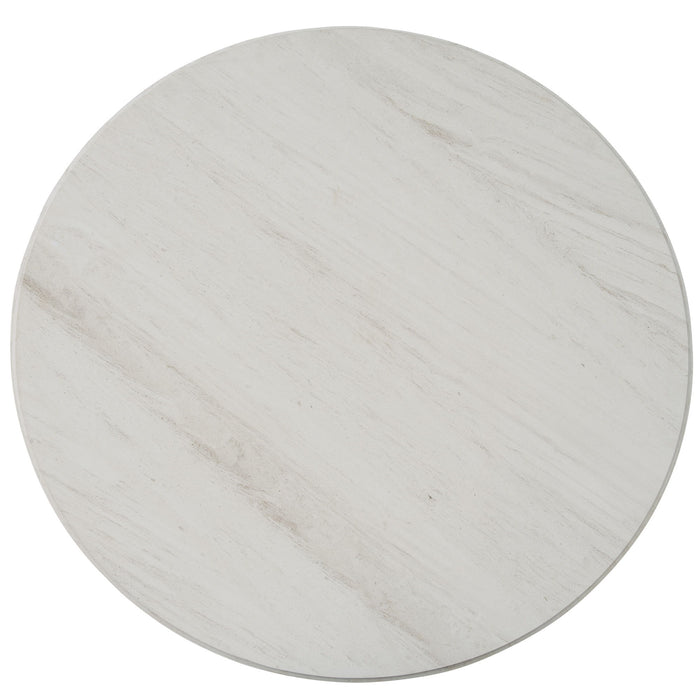 Escape - Round Dining Table - Glazed Natural Oak / Black Metal Trim