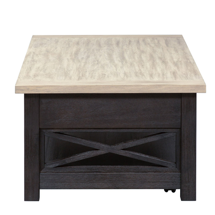 Heatherbrook - Lift Top Cocktail Table - Charcoal & Ash