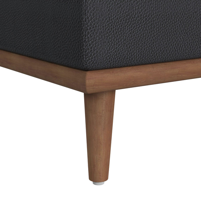 Horizon - Ottoman With Wood Base