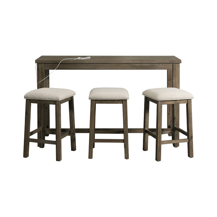 Stone - Multipurpose Bar Table Set - Gray