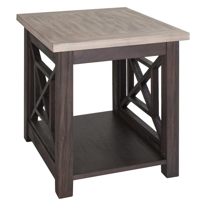 Heatherbrook - 3 Piece Table Set (1 Cocktail 2 End Tables) - Charcoal & Ash