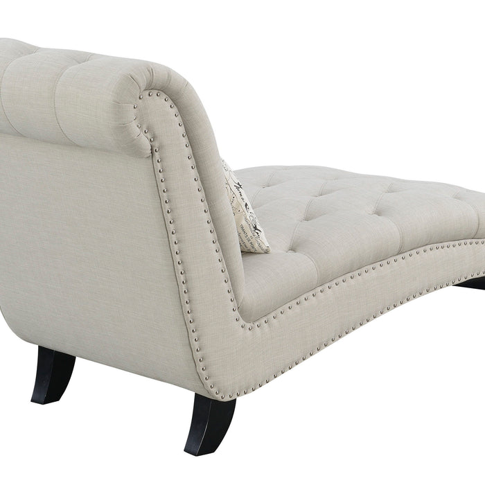 Hutton II - Tufted Chaise - Ivory