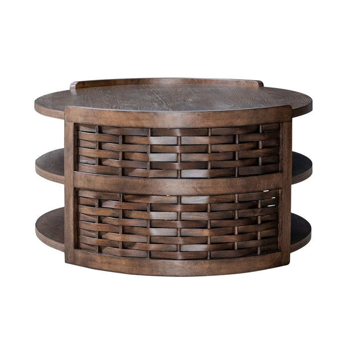 Warren Park - Oval Cocktail Table - Brown