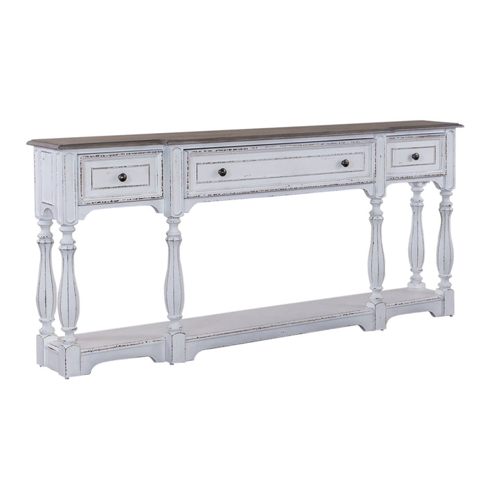 Magnolia Manor - 3 Drawer Hall Console Table - Antique White