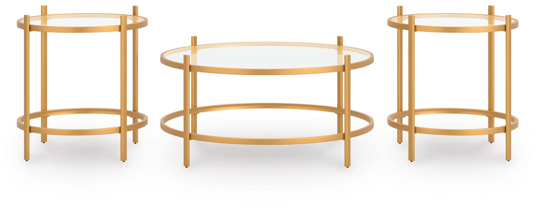 Pearlox - Gold - Occasional Table Set (Set of 3)