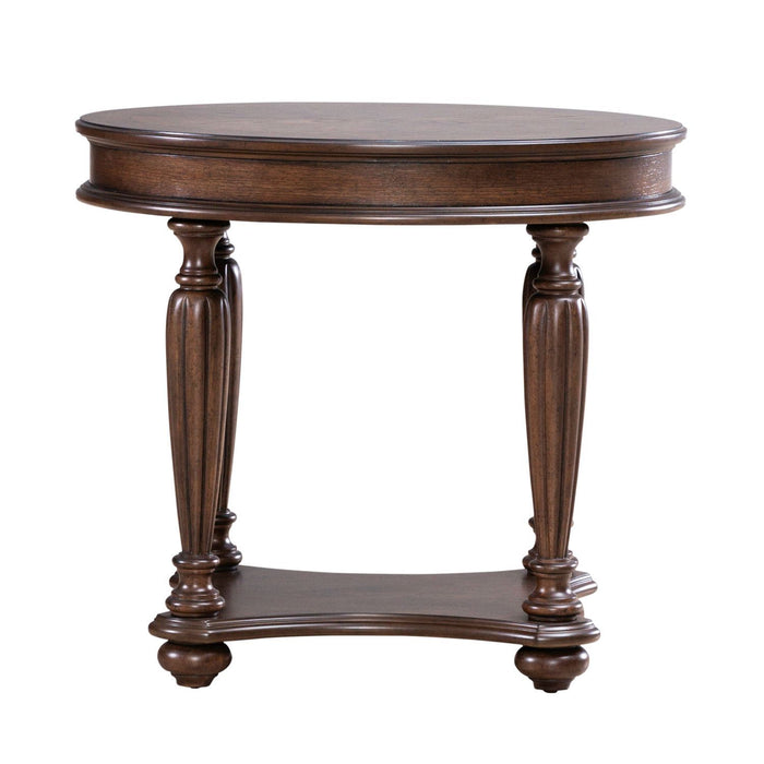 Allington - Oval End Table - Brown