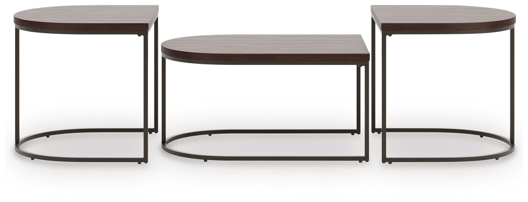 Vanmore - Dark Brown - Occasional Table Set (Set of 3)