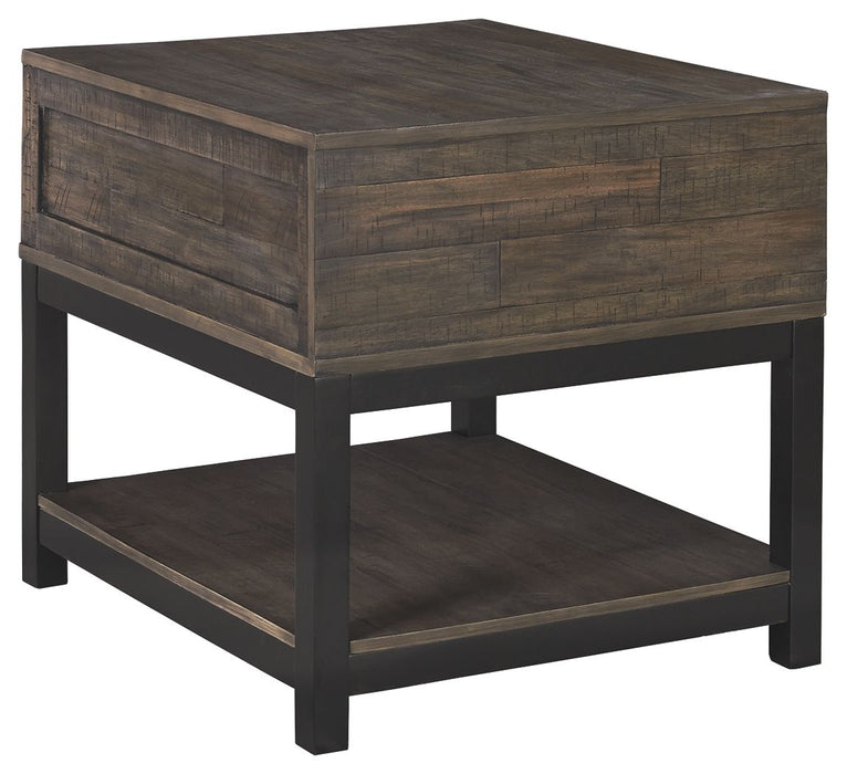 Johurst - Grayish Brown - Rectangular End Table