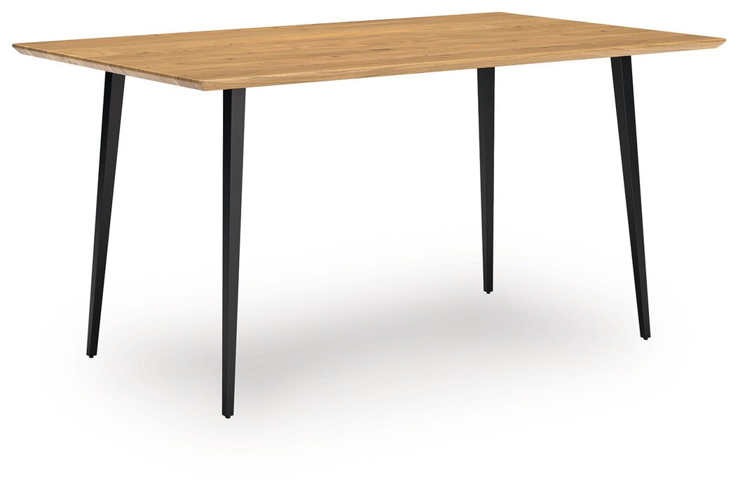 Gretlynn - Rectangular Dining Room Table - Black / Natural