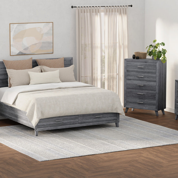 Rappa - 6-Drawer Wood Dresser - Warm Gray