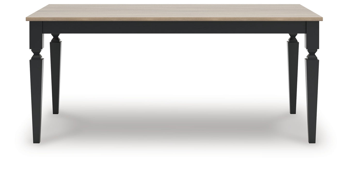 Brenkerton - Grayish Brown / Black - Rectangular Dining Room Table