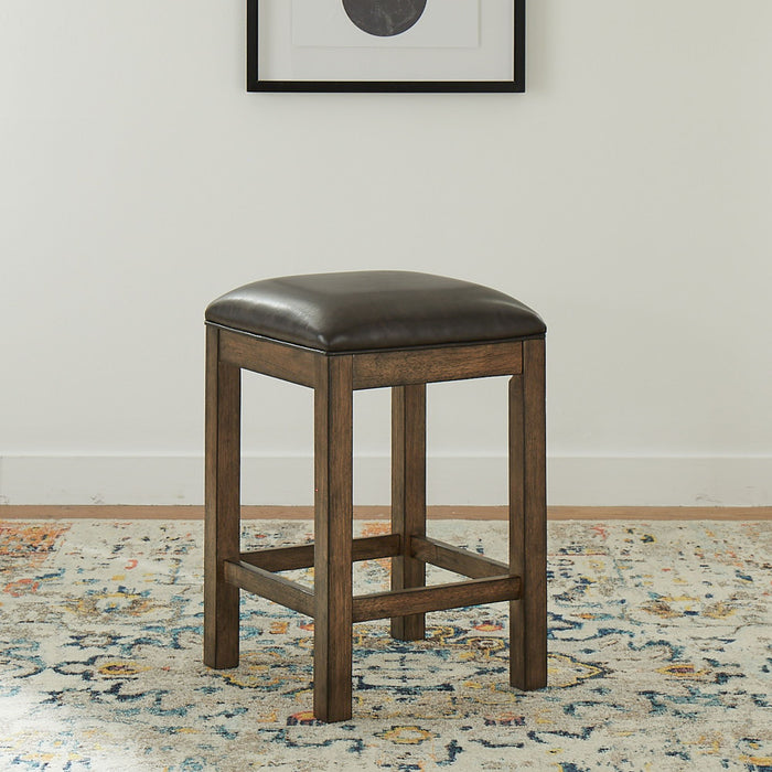 Lennox - Upholstered Console Stool - Dark Brown