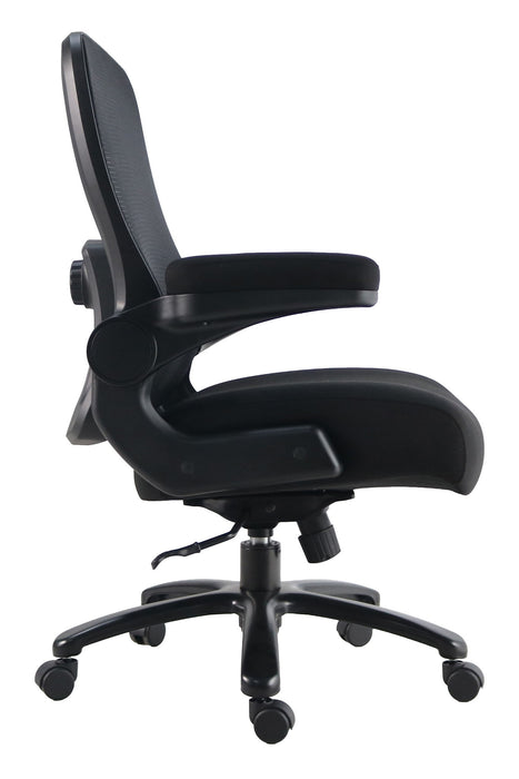 Dc - Mesh Desk Chair Big Man 500 Lb Lumbar - Black