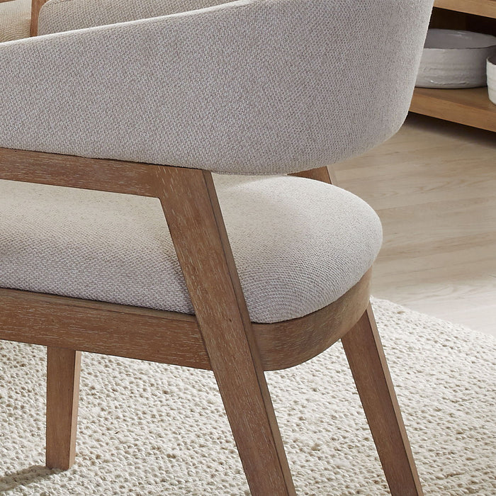 Escape - Barrel Dining Chair (Set of 2) - Glazed Natural Oak Mirage Mist