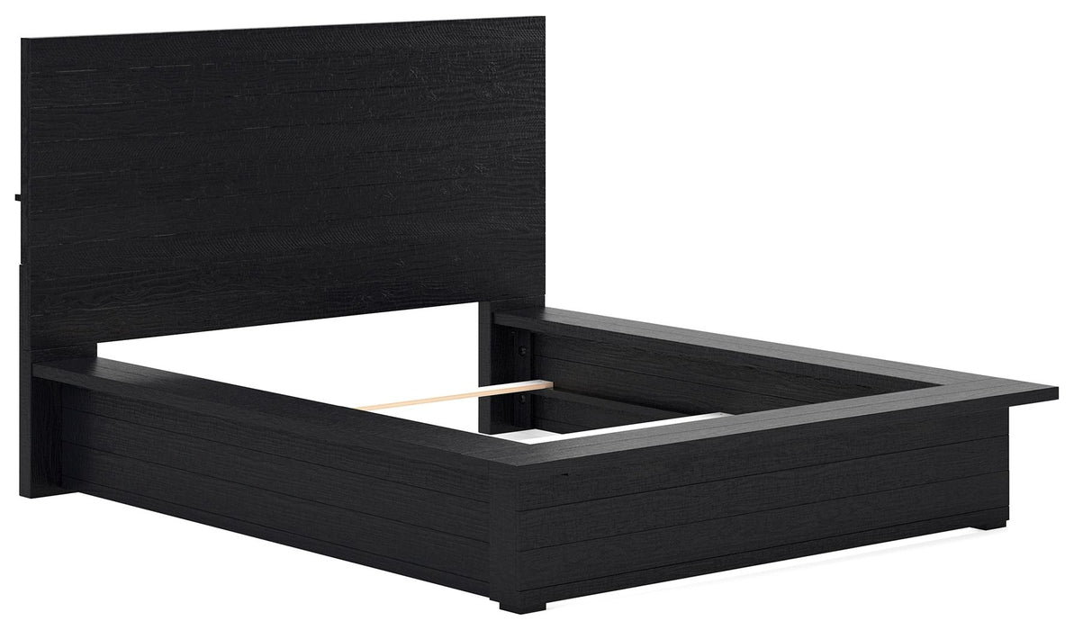 Londer - Black - Queen Panel Bed
