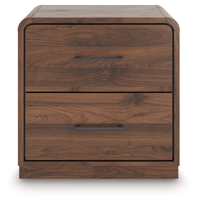 Fortlorn - Walnut Brown - Two Drawer Night Stand