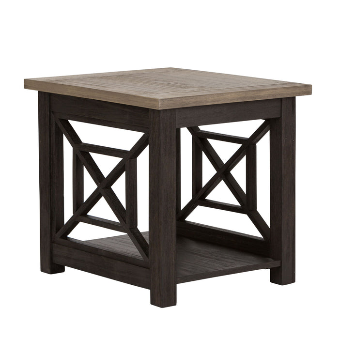 Heatherbrook - End Table - Charcoal & Ash