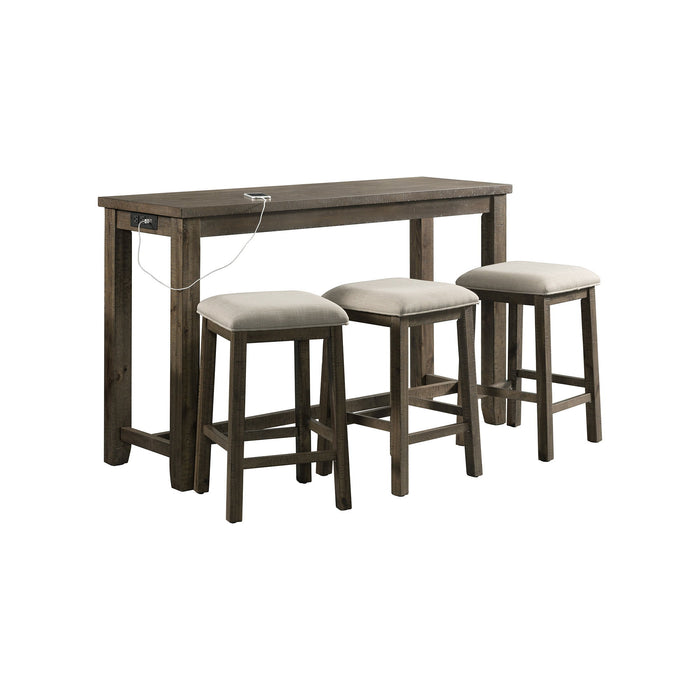 Stone - Multipurpose Bar Table Set - Gray