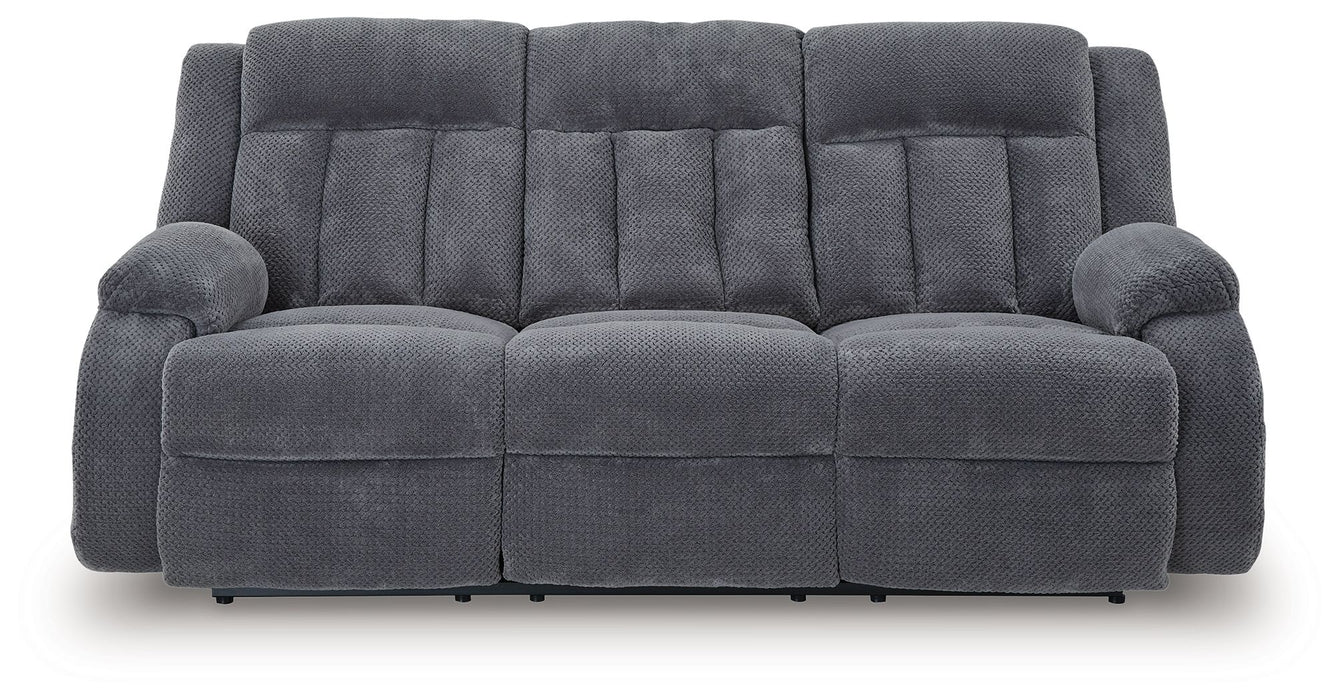 Observation - Steel - Reclining Power Sofa With Drop Down Table