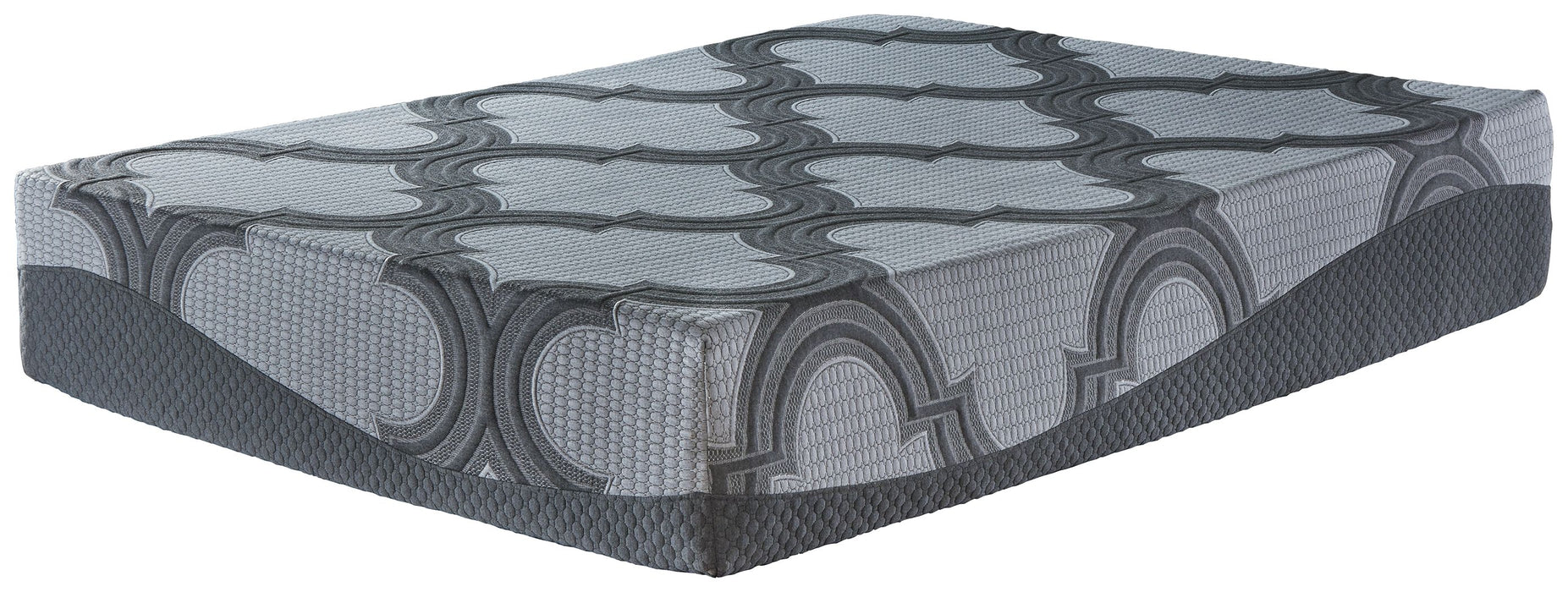 12 Inch Ashley Hybrid - Gray - 2 Pc. - Queen Hybrid Mattress With Adjustable Base